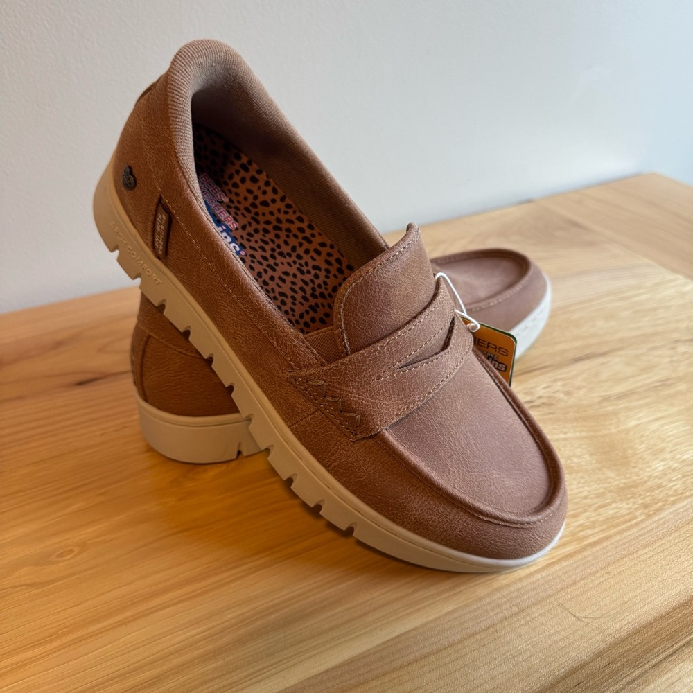 Skechers Slip-ins: BOBS Arch Comfort Sunfest Tan Women’s Size 9 - Picture 2 of 6